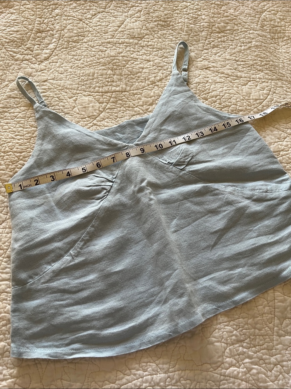 Handmade Linen Studios Light Blue Linen Tank - Picture 5 of 7